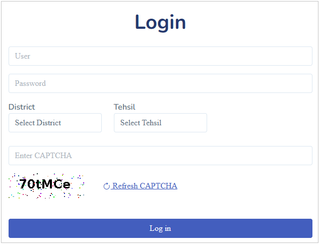 user login proccess on upbhunaksha.gov.in